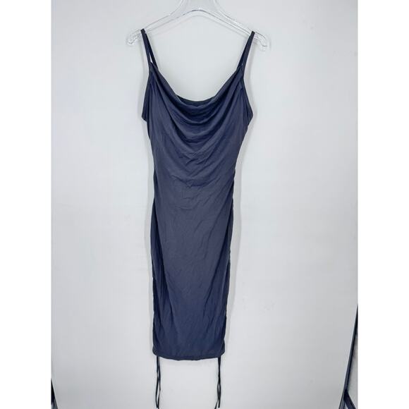 Popilush Dress New Medium Black Shapewear Ruched Modal Bodycon Mini Slip Dress - Picture 4 of 8